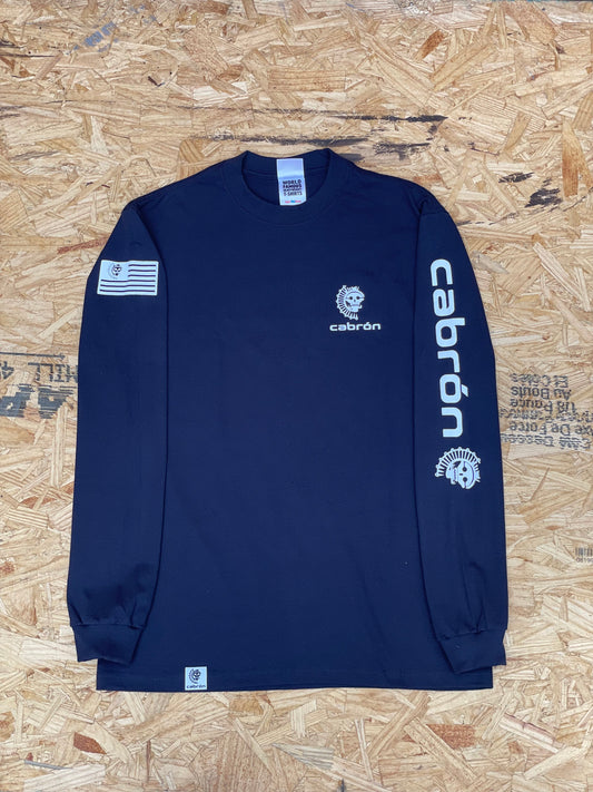 NAVY SHAKA-WEAR HEAVYWEIGHT CABRÓN LONG-SLEEVE