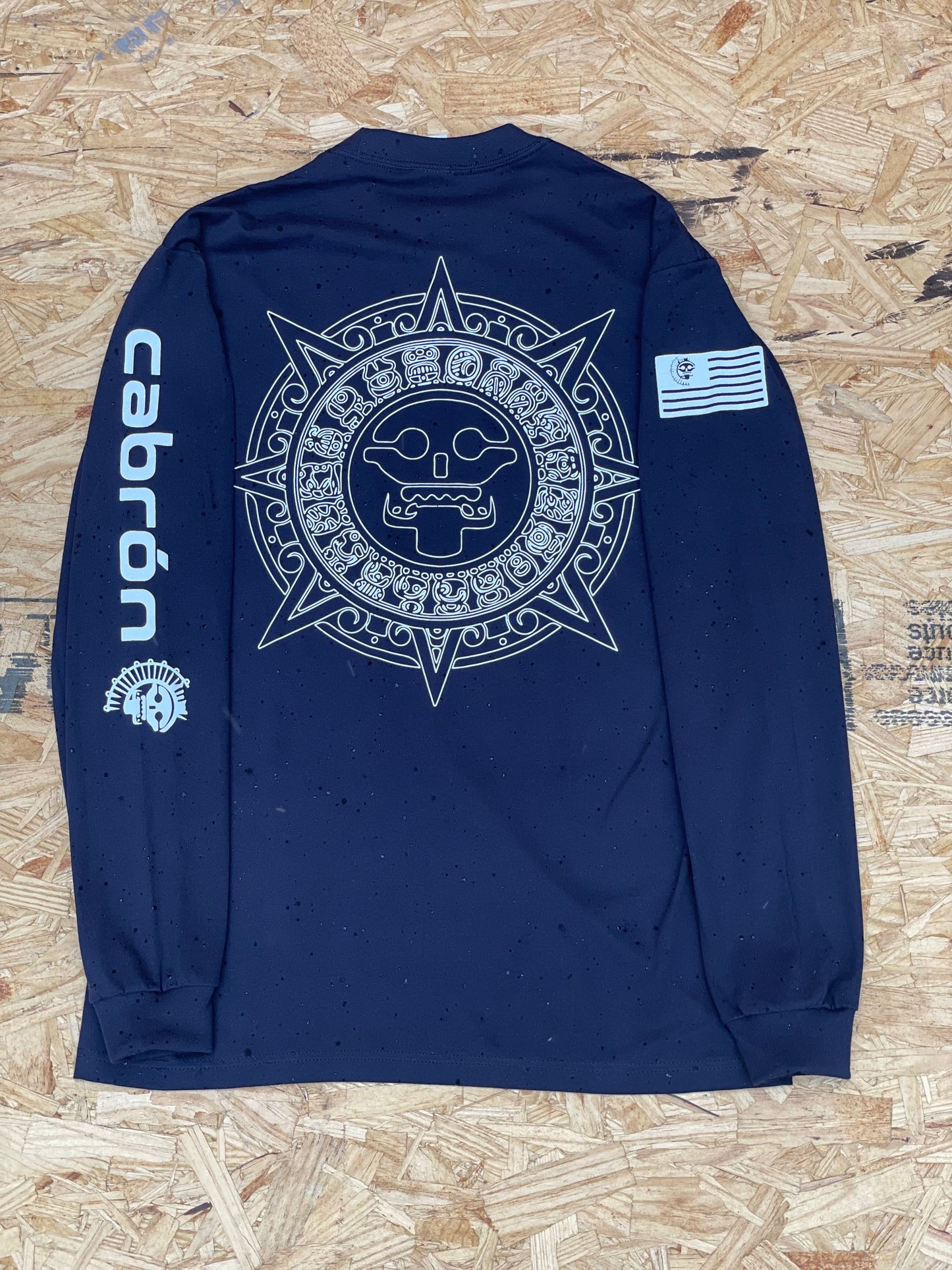 NAVY SHAKA-WEAR HEAVYWEIGHT CABRÓN LONG-SLEEVE